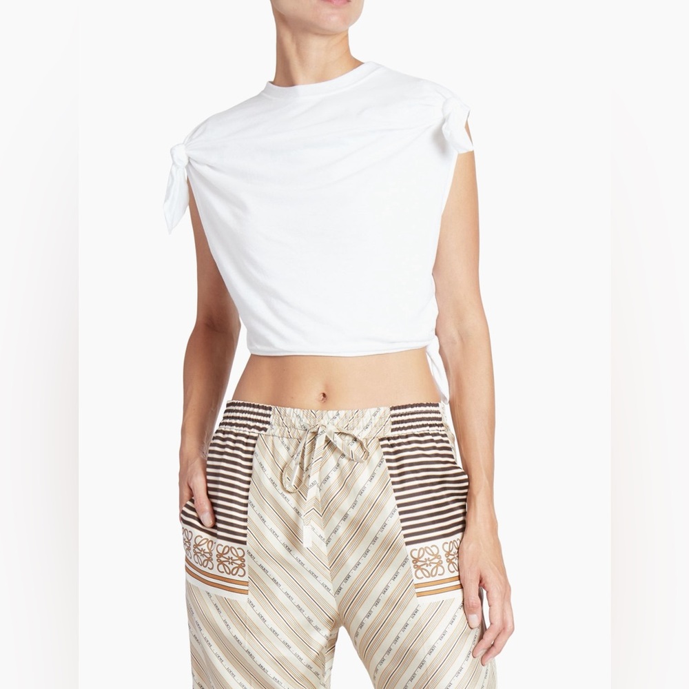 LOEWE
LOEWE x Paula's Ibiza Knot-Tie Cotton-Blend Jersey
Crop Blouse